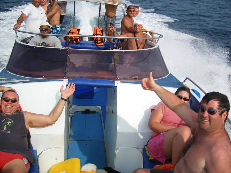 fun on speed boat