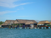 Floating restaurant off Laem Hin